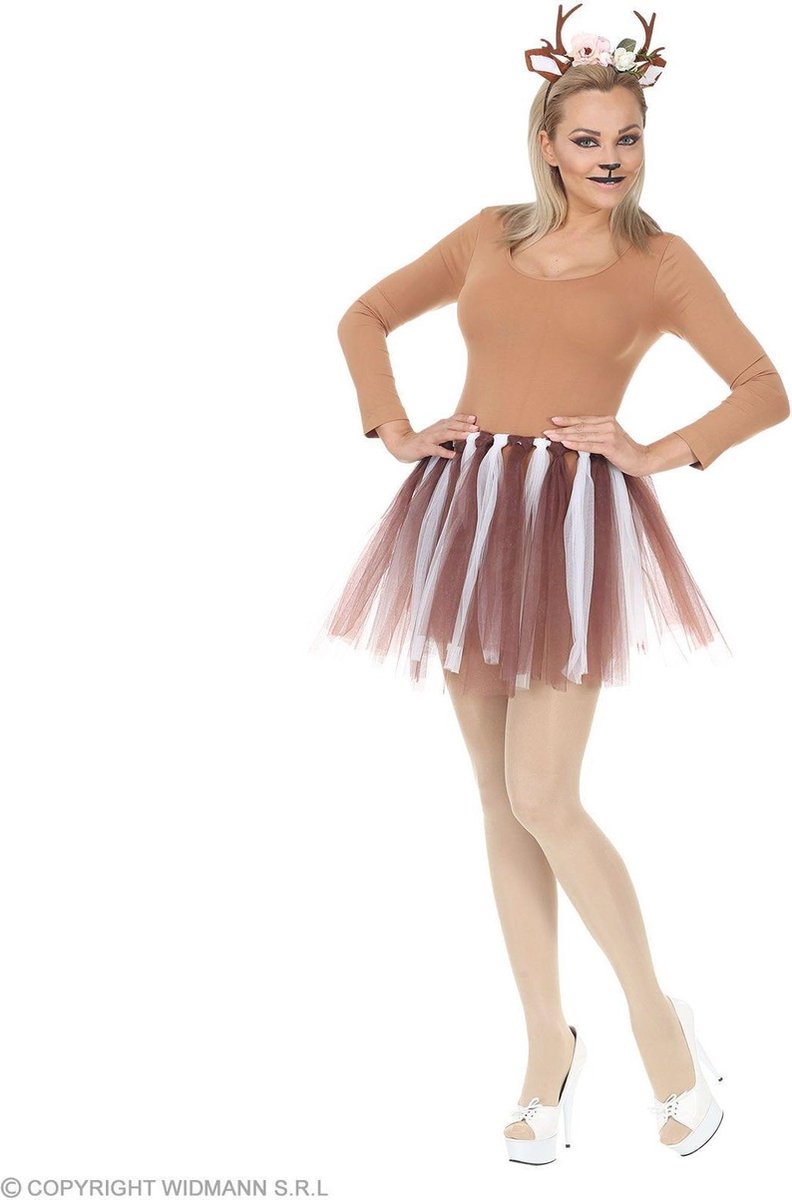 Kerst & Oud & Nieuw Kostuum | Rendier Lapland Gewei En Tutu Vrouw | One Size | Kerst | Verkleedkleding